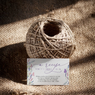 Carte D'accompagnement Demande de Fête des mariées de lavande violet Encl