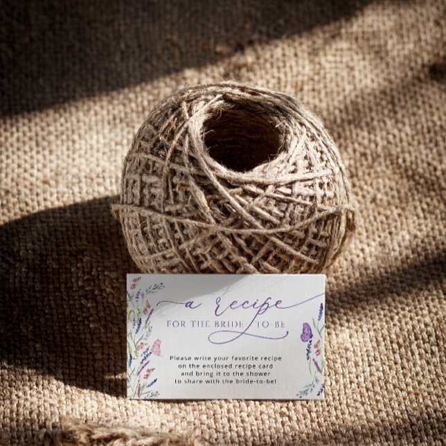 Carte D'accompagnement Demande de Fête des mariées de lavande violet Encl (Créateur téléchargé)