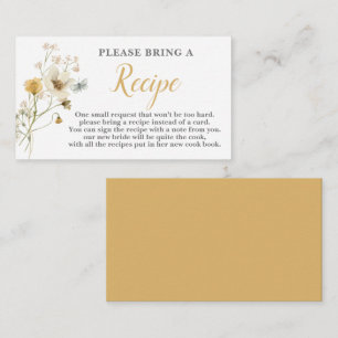 Carte D'accompagnement Demande de Fête des mariées fleur sauvage de la re