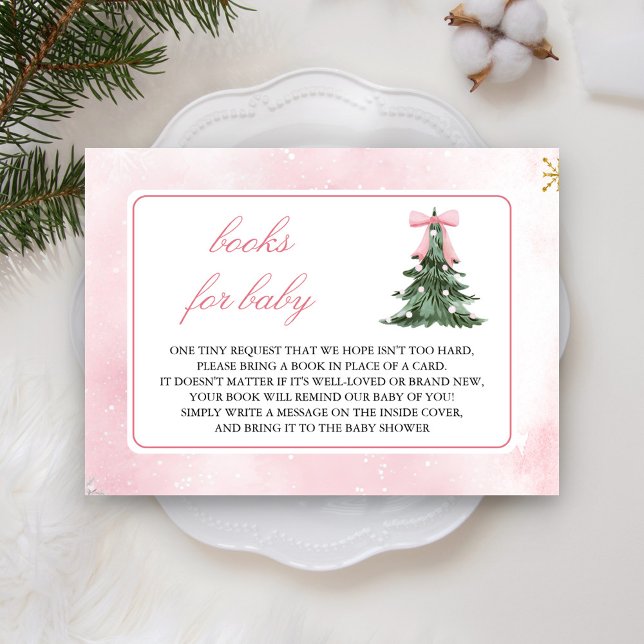 Carte D'accompagnement Demande de livre Baby It's Cold Outside Pink Bow (Créateur téléchargé)