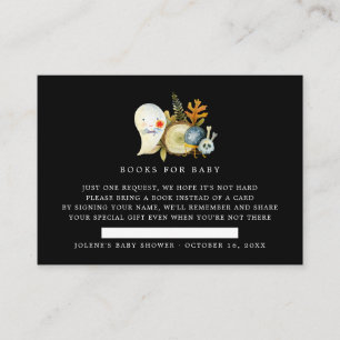 Carte D'accompagnement Demande de livre   Baby Shower Fantôme d'Halloween
