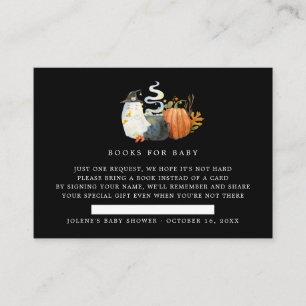 Carte D'accompagnement Demande de livre   Baby Shower Fantôme d'Halloween