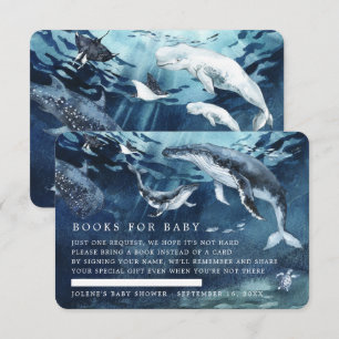 Carte D'accompagnement Demande de livre   Baby Shower Sous l'océan
