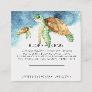 Carte D'accompagnement Demande de livre Carton d'invitation Baby Shower