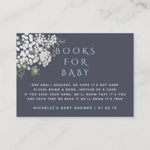 Carte D'accompagnement Demande de livre de Baby Shower pour garçon Baby's