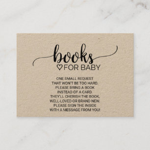 Carte D'accompagnement Demande de livre de calligraphie Kraft Rustique In