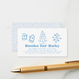 Carte D'accompagnement Demande de livre de douche de bébé d'hiver dessiné