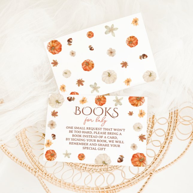 Carte D'accompagnement Demande de livre de fête de bébé mignon avec fleur (Créateur téléchargé)