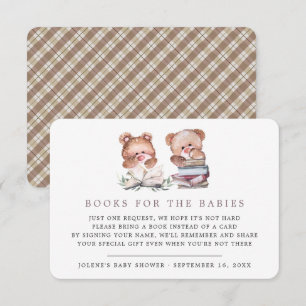 Carte D'accompagnement Demande de livre   Journée de bébé des jumeaux our