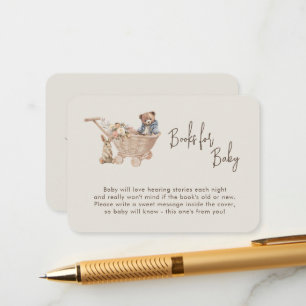 Carte D'accompagnement Demande de livre Neutral Boho Baby jouets Baby sho