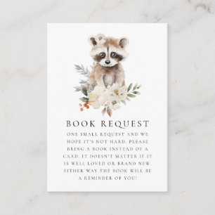 Carte D'accompagnement Demande de livre pour Baby Shower avec un Raton La