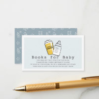 Demande de livre pour Baby Shower Bleu Bouteille d