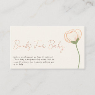 Carte D'accompagnement Demande de livre pour Baby Shower Bohème Pastel Do