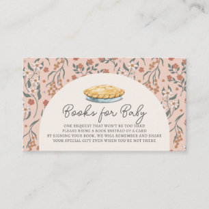 Carte D'accompagnement Demande de livre pour Baby Shower Cutie Pie Fleurs