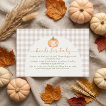 Demande de livre pour Baby Shower de citrouille d'