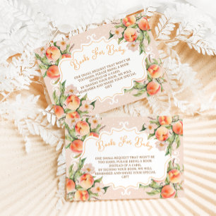 Carte D'accompagnement Demande de livre pour Baby Shower Fille aux Fleurs
