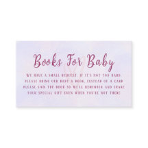Demande de livre pour Baby Shower Rose Pâle Pastel