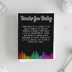 Carte D'accompagnement Demande de livre pour Baby Shower sur le thème de