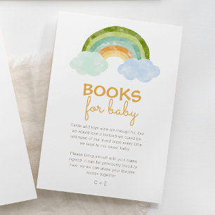 Carte D'accompagnement Demande de livre pour Baby Shower sur les dinosaur