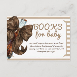 Carte D'accompagnement Demande de livre pour bébé pour une baby shower av