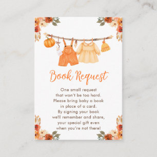 Carte D'accompagnement Demande de livre pour Jumeaux Baby Shower Ligne de