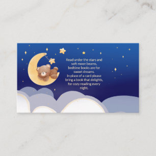 Carte D'accompagnement Demande de livre pour la Baby Shower Teddy Bear Mo