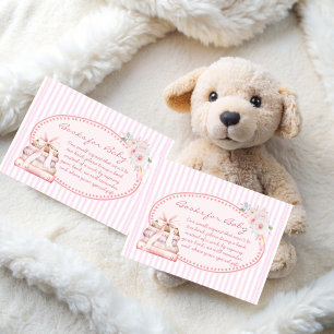 Carte D'accompagnement Demande de livre pour une baby shower "Baby in blo