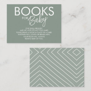 Carte D'accompagnement Demande de livre vert sauge Boho