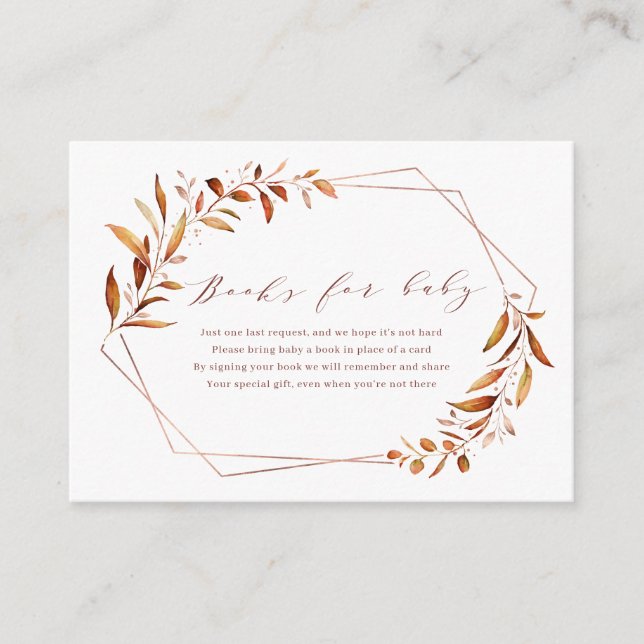 Carte D'accompagnement Demande de livres géométriques modernes Fall Green (Devant)