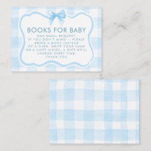 Carte D'accompagnement Demande de livres pour bébé avec un cadre ondulé e