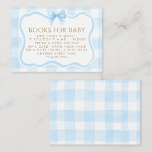 Carte D'accompagnement Demande de livres pour bébé avec un cadre ondulé e