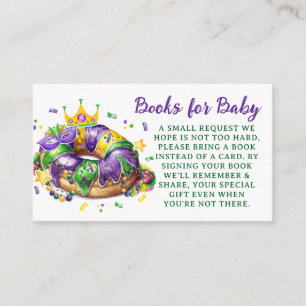 Carte D'accompagnement Demande de livres pour bébé pour Mardi Gras