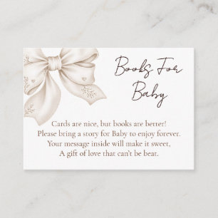 Carte D'accompagnement Demande de livres pour la fête de naissance