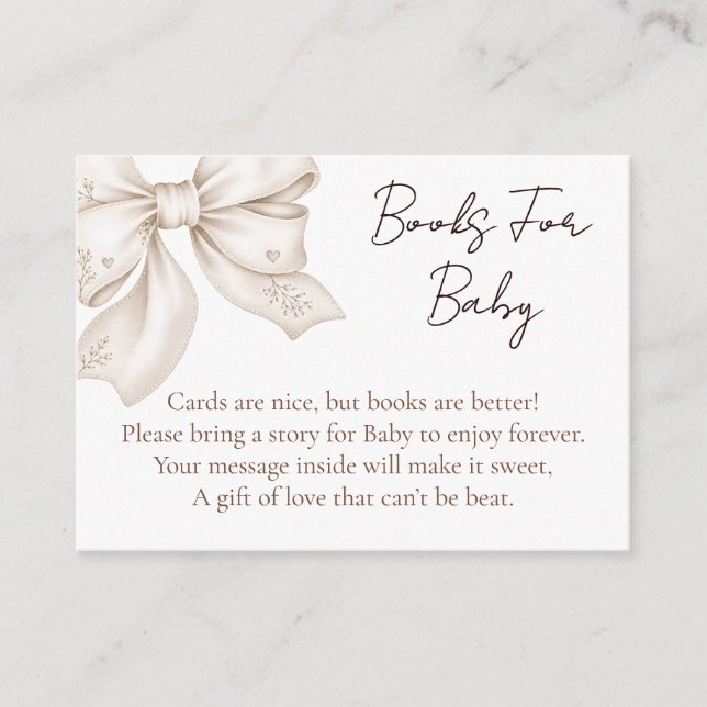 Carte D'accompagnement Demande de livres pour la fête de naissance (Devant)