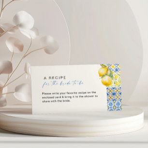 Carte D'accompagnement Demande de recette Carreaux Italiens Méditerranéen