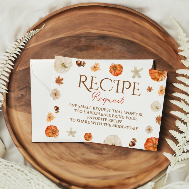 Carte D'accompagnement Demande de recette d'automne pour une douche de ma (Créateur téléchargé)