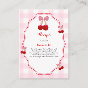Carte D'accompagnement Demande de recette de Baby Shower Rose Rouge Ceris