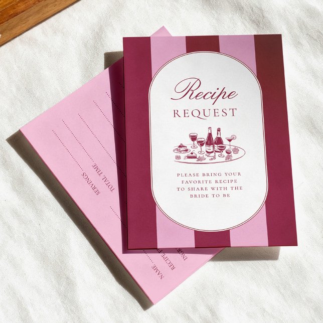 Carte D'accompagnement Demande de recette de Bourgogne pour une fête de f (Créateur téléchargé)