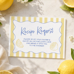 Carte D'accompagnement Demande de recette de douche de mariée au citron L