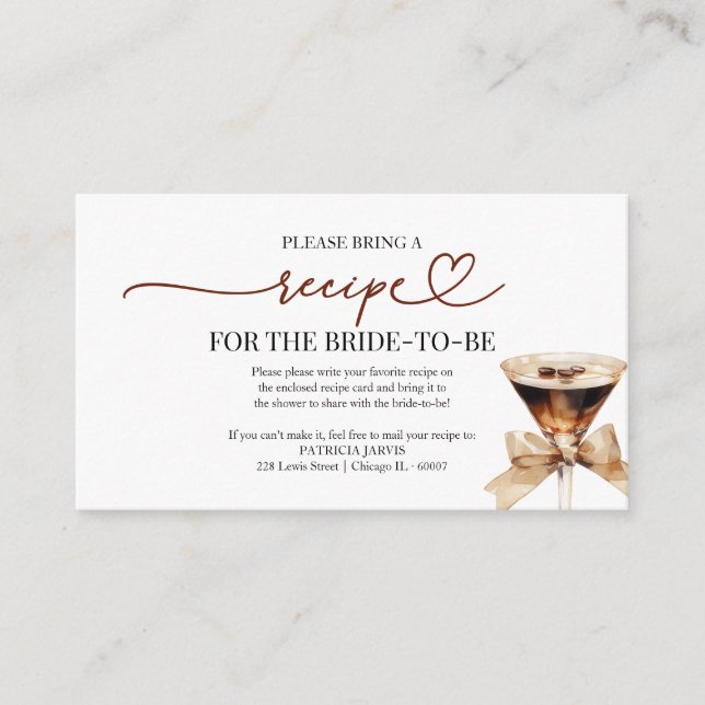 Carte D'accompagnement Demande de recette de Fête des mariées d'amour (Devant)