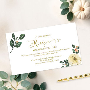 Carte D'accompagnement Demande de recette de Fête des mariées de Citrouil