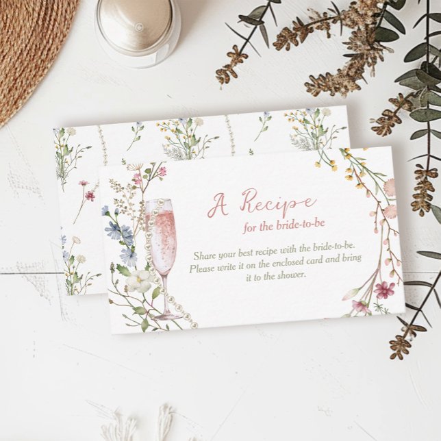 Carte D'accompagnement Demande de recette de Fête des mariées Pearls and  (Créateur téléchargé)