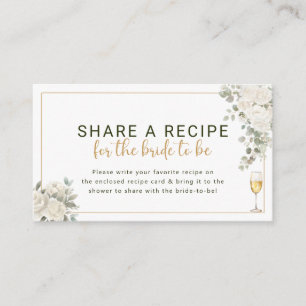 Carte D'accompagnement Demande de recette de Fête des mariées Petals & Pr