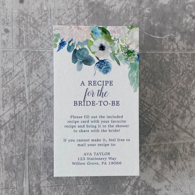 Carte D'accompagnement Demande de recette de fleurs blanches classiques (Créateur téléchargé)