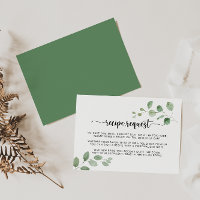 Demande de recette de mariage au eucalyptus Green 