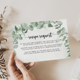 Carte D'accompagnement Demande de recette de mariage classique au eucalyp