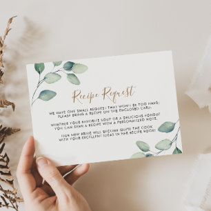 Carte D'accompagnement Demande de recette de mariage classique aux feuill