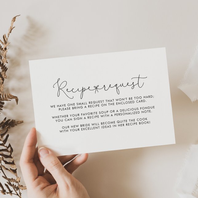 Carte D'accompagnement Demande de recette de mariage en calligraphie simp (Créateur téléchargé)