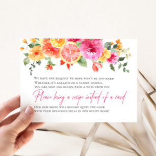 Carte D'accompagnement Demande de recette de mariage festive fleurs d'agr