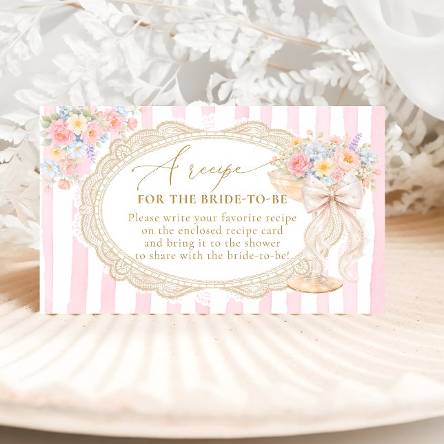 Carte D'accompagnement Demande de recette de Petals Prosecco pour la fête (Créateur téléchargé)